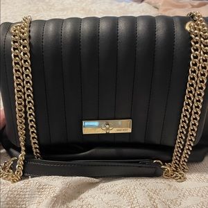 Nine West Black and Gold Shoulder Chain Purse